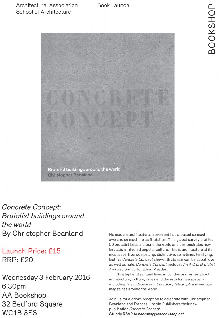 160128 NEWConcrete Concept Book Launch Poster Feb 2016