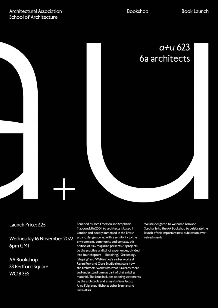 221102_6a_Architects_Book_Launch_Poster