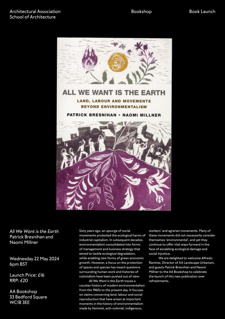 240429 Book Launch All We Want is the Earth POSTER Digital